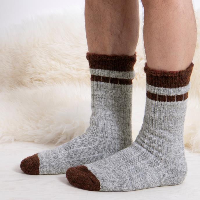 totes toasties® Mens Wool Blend Ankle Socks (Twin Pack) Black / Grey Extra Image 3